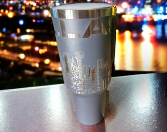 40 oz Tumbler wrap - Dallas Texas Skyline