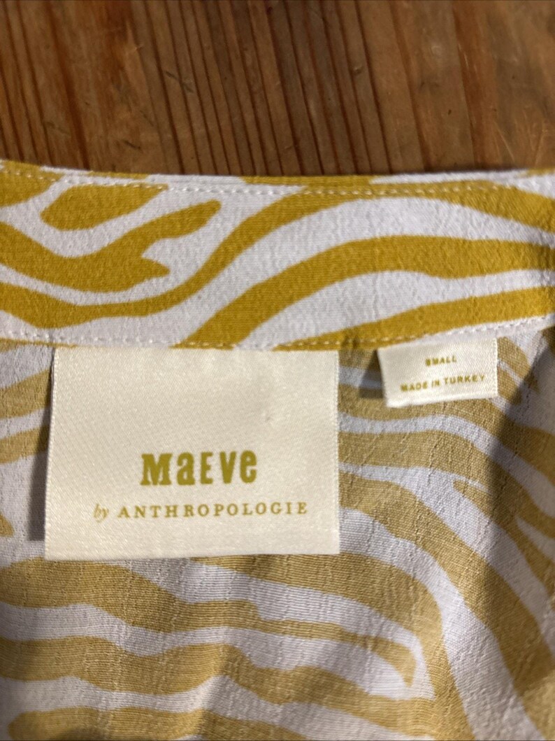 Maeve par Anthropologie • Chemisier à manches courtes à imprimé zèbre • Petite taille pour femmes image 6