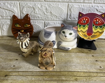 Vintage Pottery & Glass Animal Collection • Artesania Rinconada • Dishes • Suncatcher