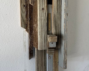 Large Reclaimed Wood Birdhouse, handmade by Illinois artist