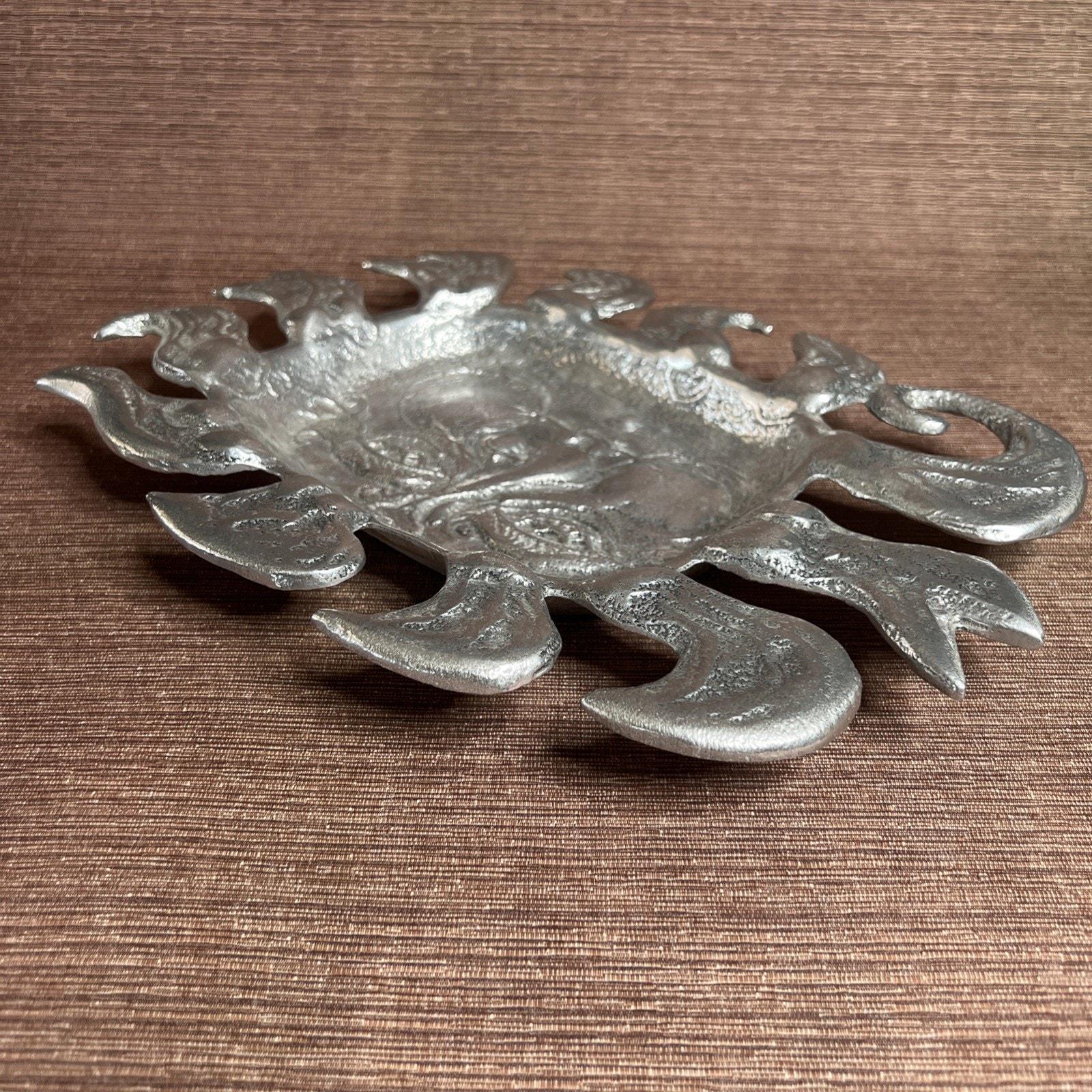 Don Drumm Sun Face Platter – Signed 1977 – Aluminum Wall Art