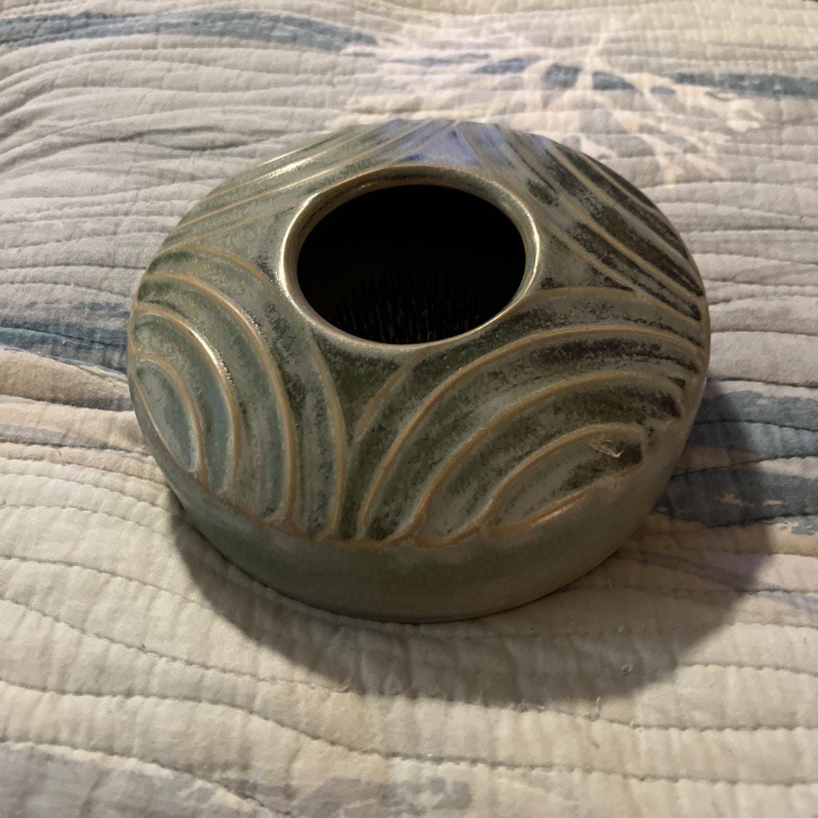 La Pointe Studio Pottery Ikebana Vase • Signed USA Handmade Ceramic ...