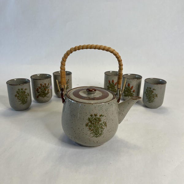 Stoneware Tea Set - Etsy