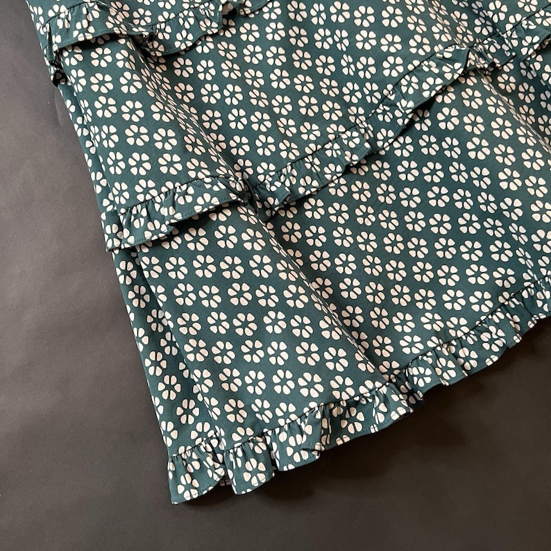 Vestido midi floral Blythe de Anthropologie, nuevo con etiquetas • Verde y blanco • Algodón elástico, talla L imagen 6