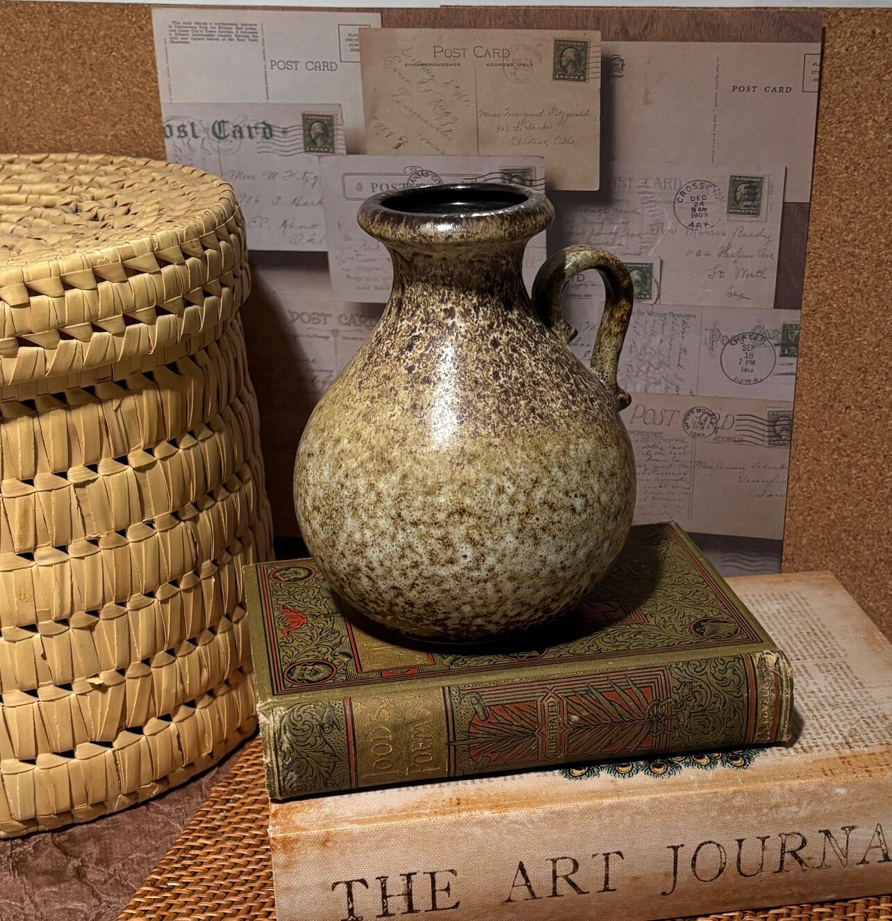 Vintage 1960s Scheurich West Germany 495-16 Fat Lava Pottery Vintage 1960s Scheurich West Germany 495-16 Fat Lava Pottery