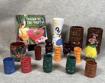 Tiki Bar 16‑Piece Collection • Trader Vic’s • Germaine’s Luau • Hypnotiki Shots