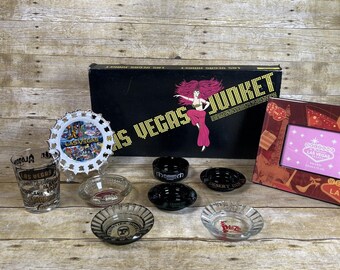 Las Vegas Casino Souvenir Collection • Ashtrays • Junket Game • Photo Frame • VTG