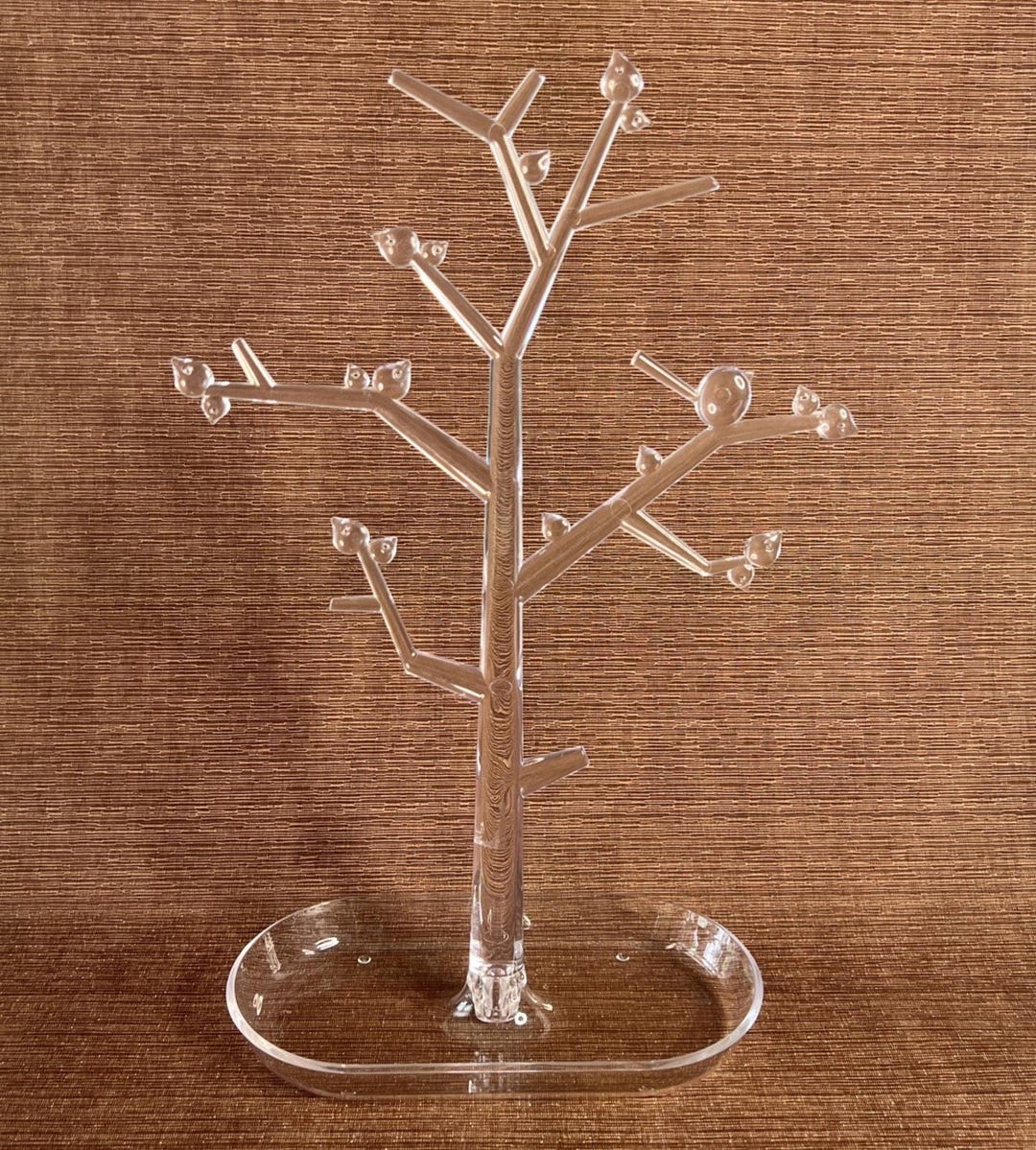 Mdesign Plastic Jewelry Tree With Birds – Clear Organizer Stand With ...