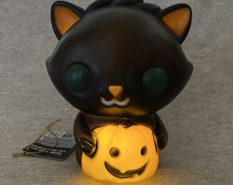 Halloween Blow Mold Cat Pumpkin Light Up Kawaii • Walmart Way To Celebrate • NWT