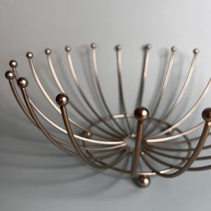 1960s Mid-Century Modern Brutalist Satin Finish Steel Bread or Fruit Basket