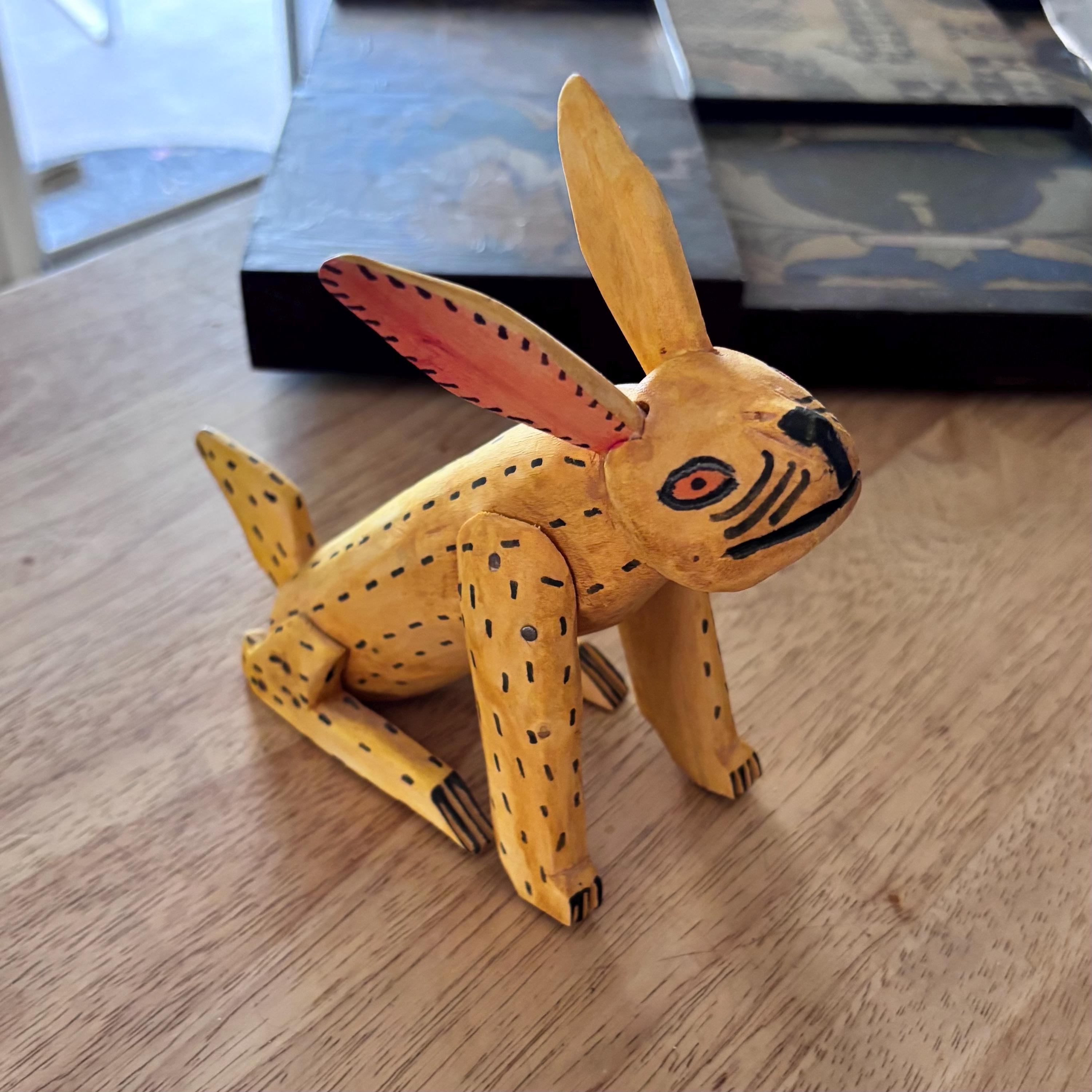 Vintage Hand-Carved Alebrije Hare • Oaxacan Folk Art Rabbit - Etsy