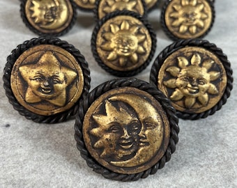 José Torres La Colección VTG 90s Iron Celestial Napkin Rings•16pcs clay sun/moon
