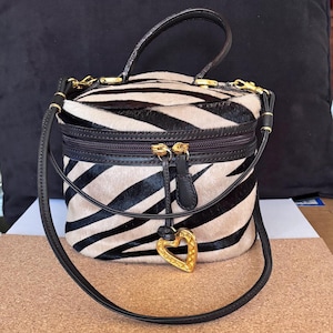 Vintage Moschino Box Crossbody Bag – Calfskin Leather, Rare Estate Find