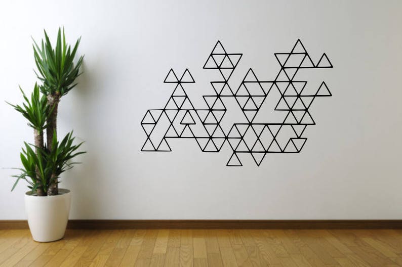 Geometric Pattern Modern Wall Decal Made To order Fast Etsy
