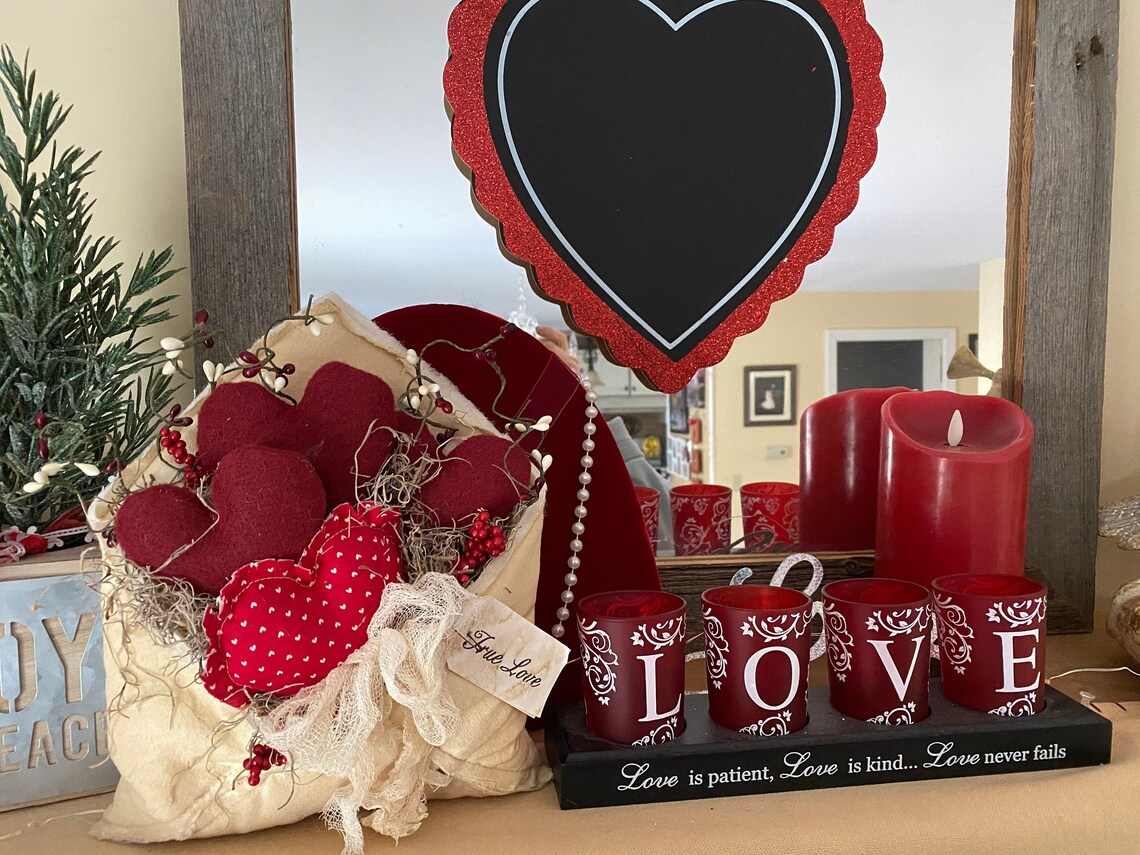 Primitive Handmade Valentine Love Letter Envelope filled with | Etsy