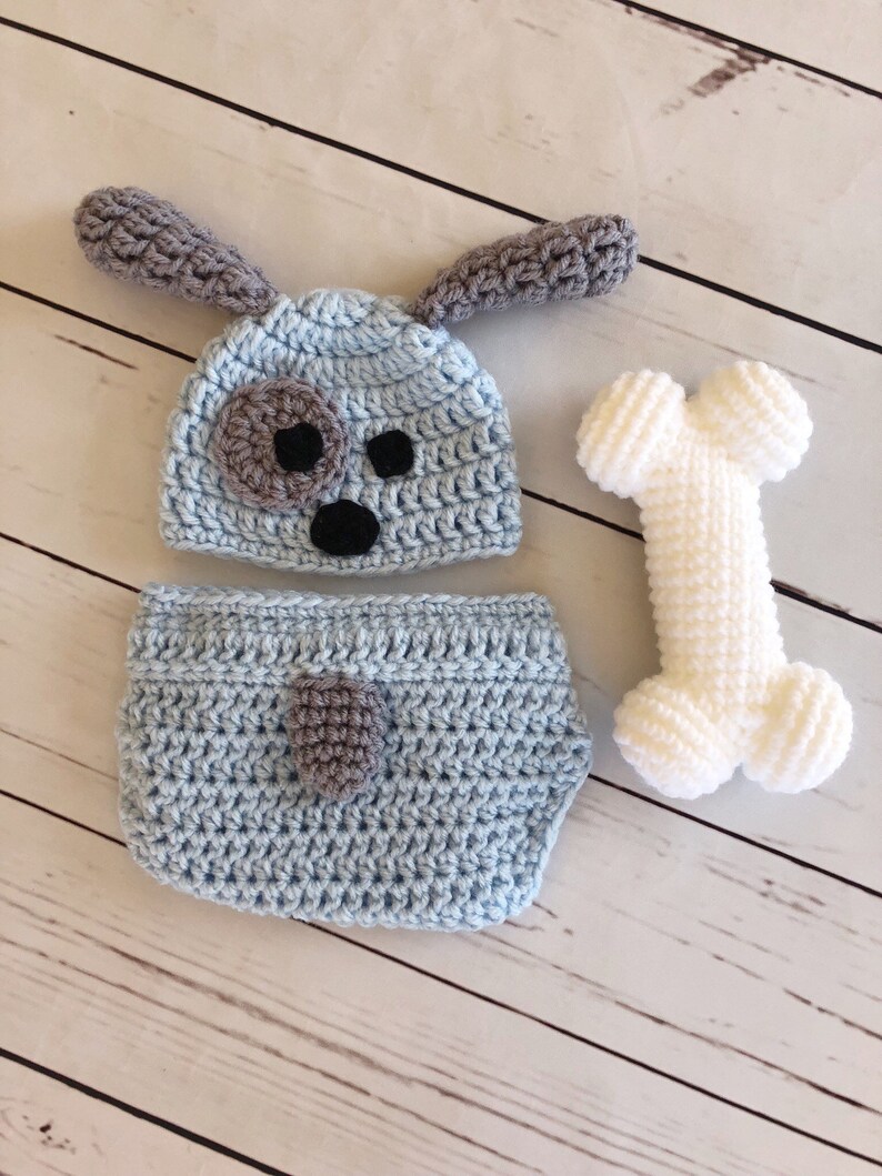Baby Puppy Hat Crochet Puppy Outfit Newborn Photo Prop Baby Etsy