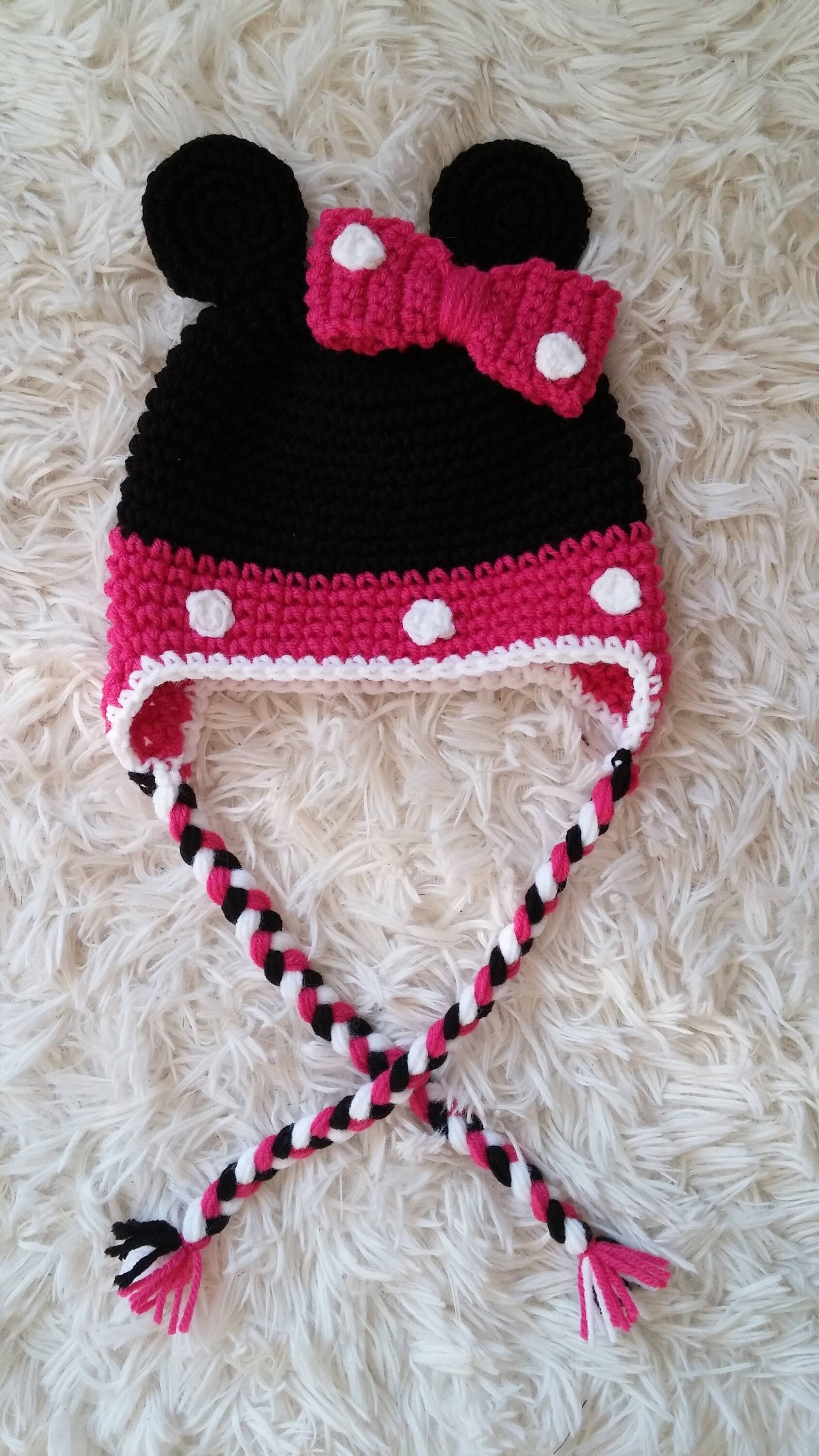 minnie mouse hat crochet