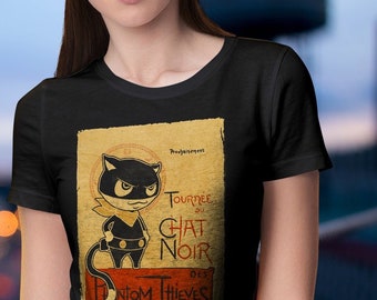 Womens Slim Fit: Black Cat Morgana / Phantom Thieves t-shirt