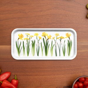 Bottle Branch Daffodil Tray – Small (11” x 5”)