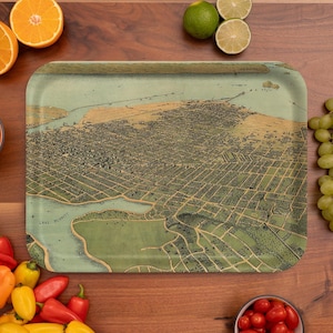 Oakland California 1900 Map Serving Tray – (16.5” x 12.5”)