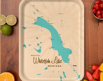 Whitefish Lake Montana Serving Tray – Lakebound (16.5” x 12.5”)