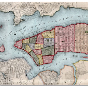 Manhattan 1840 kaartenbak 16 1/2"x12 1/2"