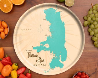 Flathead Lake Serving Tray – (15.7" Round)