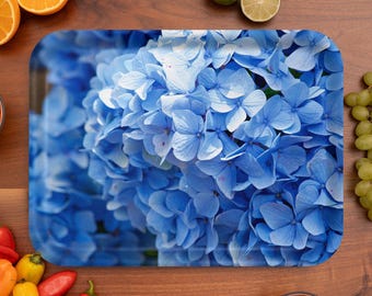 Hydrangea Floral Decorative Serving Tray – Large 16.5" x 12.5"