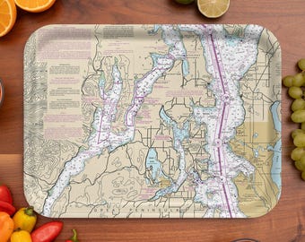 Seattle North Nautical Serving Tray (16.5” x 12.5”)