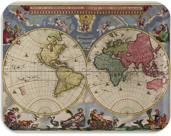 World map 1665 Tray 17"x13"