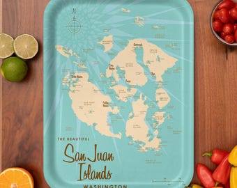 San Juan Islands Serving Tray (Portrait) – Lakebound (16.5” x 12.5”)