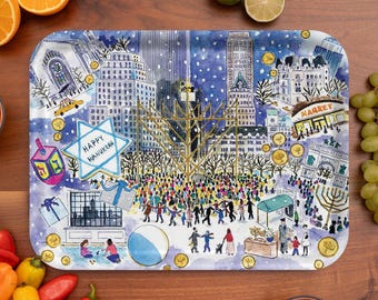 Hanukkah Serving Tray by Michael Storrings (16.5" x 12.5")