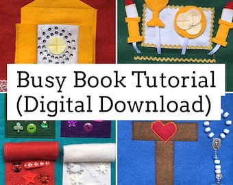 Tutorial de libro interactivo DIGITAL, libro silencioso para misa, libro de fieltro, interactivo, juego sensorial, católico, iglesia, actividad, niños, bricolaje