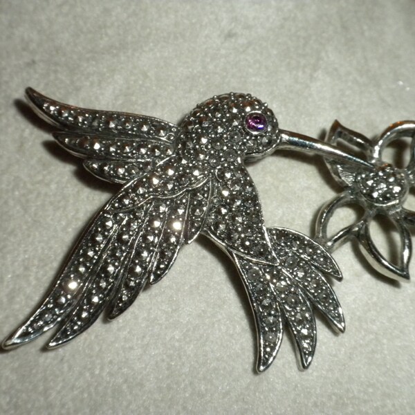 Going out of business was 29  now 8 Vintage Marcasite Avon Hummingbird Brooch