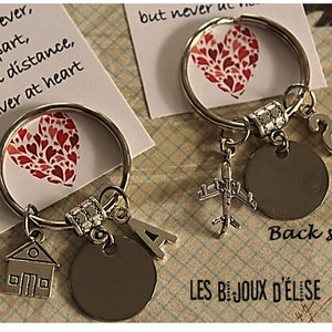 Set of 2 Personalized I'll Be Back I'll Be Waiting Personalized Couple Keychain Long Distance Relationship best selling items KC25 image 2