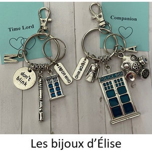 Paar Schlüsselanhänger Charms Zeitmaschine Tardis Paar Fernbeziehung (KC180-B- KC180-C) Neuer Stil