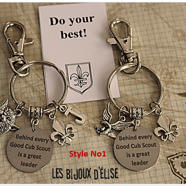 Guide, Explorateur, Chaperon, Moniteur, Leader Porte-clefs Personnalisé ou Bijoux pour sac Motivation (KC143-KC326)