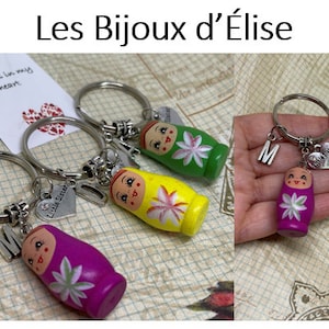 3 pcs Matryoshka Big Sister, Middle Sister, Little Sister Keychain Friendship Keychains Family Keychain (KC31)
