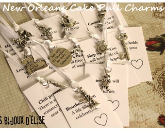 12 pcs New Orleans Wedding Cake Pull Charms (CP02) - Set no 2
