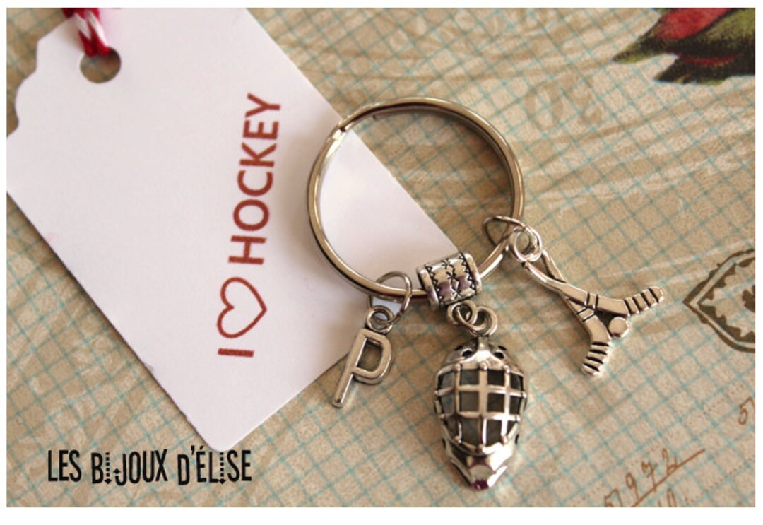 Hockey Keychain Sport Keychain Personalized Keychain KC188 Etsy