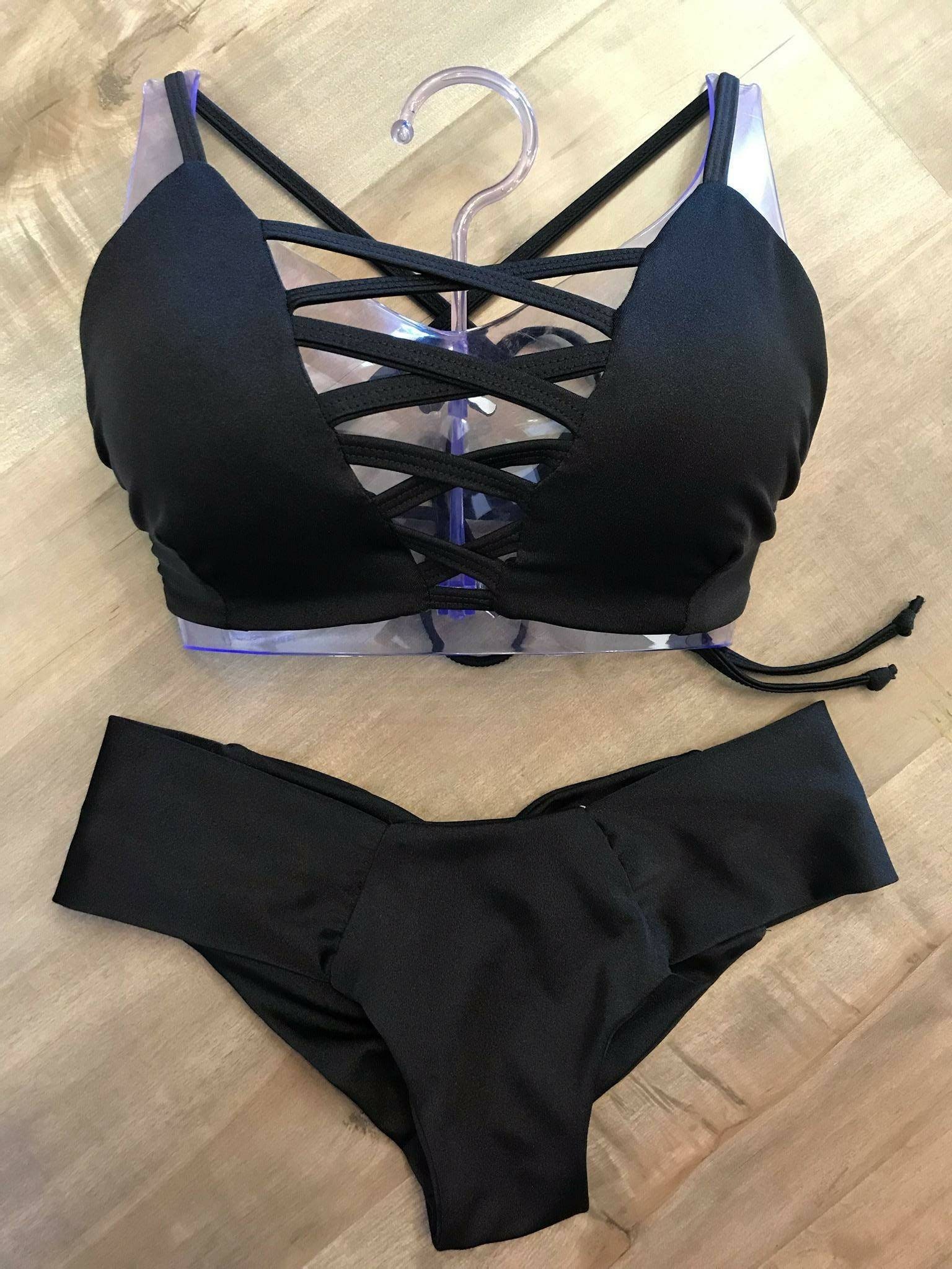 Strappy black bikini Clearance