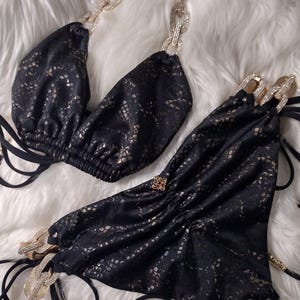 snake print bikinis