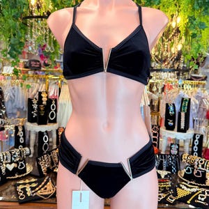 Black V Velvet bikini