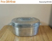 On Sale 8 Quart, Wagner Ware, Magnalite, Country Kitchen, Large Oval Turkey Roaster Pan Made in Ohio 3265