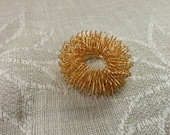 Collectible Jewelry Brass Flower or Round Floral Brooch or Pin Fashion Accessory Costume Jewelry