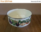 On Sale Tabletops Unlimited, Pale Yellow, Kensington Garden, 7.90 inch, Tall Mixing Bowl, Enamel and Chrome Serving Dish
