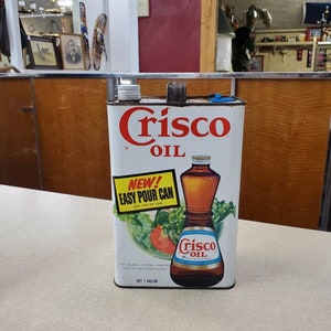 Rare Find, 1960&#39;s Procter and Gamble, Cisco, 1 Gallon Aluminum Tin, Kitchen Decor, Rustic Home Decor