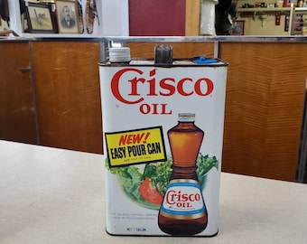 Rare Find, 1960's Procter and Gamble, Cisco, 1 Gallon Aluminum Tin, Kitchen Decor, Rustic Home Decor