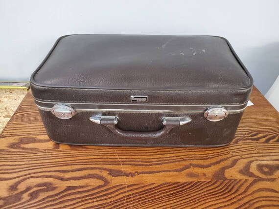 琺瑯ケース　ヴィンテージケース　大 Rare Find, Amelia Earhart, Wall Streeter Hard Sided, Dark Brown