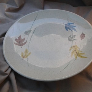 Rare Find, Franciscan Autumn Pattern, 8.25 inch Salad or Dessert Plate, Fall Colored Leaves, Speckled Background